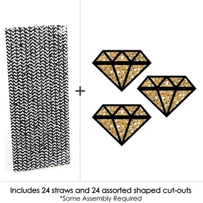 Big Dot Of Happiness Girls Night Out Paper Straw Decor - Bachelorette Party Striped Decorative Straws - Set Of 24 2 Big Dot Of Happiness Girls Night Out Paper Straw Decor - Bachelorette Party Striped Decorative Straws - Set Of 24 - Image 2