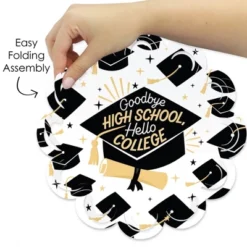 Big Dot Of Happiness Goodbye High School, Hello College - Graduation Party Round Table Decorations - Paper Chargers - Place Setting For 12 -Nursery Decor Store GUEST be63a02e 0302 45be b2cd acf5129c4699