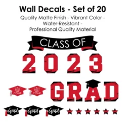 Big Dot Of Happiness Red Class Of 2023 Graduation Party Wall Decals Set Of 20 10 Big Dot Of Happiness Red Class Of 2023 Graduation Party Wall Decals Set Of 20 -Nursery Decor Store GUEST c1a58c3b 51a6 49b9 aee2 cc6679aab97d