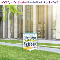Big Dot Of Happiness Back To School - Outdoor Home Decorations - Double-Sided First Day Of School Classroom Garden Flag - 12 X 15.25 Inches