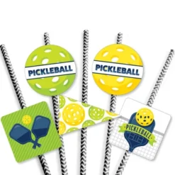 Big Dot Of Happiness Let’s Rally - Pickleball - Paper Straw Decor - Birthday Or Retirement Party Striped Decorative Straws - Set Of 24 -Nursery Decor Store GUEST c23c5d45 580e 4a47 99dd eda0ddd1dbe6