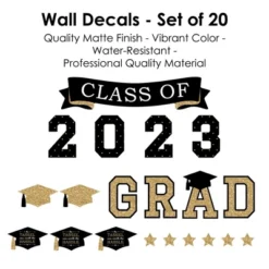 Big Dot Of Happiness Gold Class Of 2023 Graduation Party Wall Decals Set Of 20 -Nursery Decor Store GUEST c2a87af6 3a5f 4084 99ef be6c771613c4