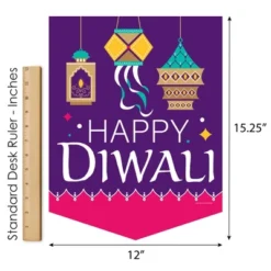 Big Dot Of Happiness Happy Diwali - Outdoor Home Decorations - Double-Sided Festival Of Lights Party Garden Flag - 12 X 15.25 Inches -Nursery Decor Store GUEST c43c79a7 efd7 4f92 a2e2 f7a6c911b210