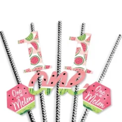 Big Dot Of Happiness 1st Birthday One In A Melon - Paper Straw Decor - Fruit First Birthday Party Striped Decorative Straws - Set Of 24 7 Big Dot Of Happiness 1st Birthday One In A Melon - Paper Straw Decor - Fruit First Birthday Party Striped Decorative Straws - Set Of 24 -Nursery Decor Store GUEST c553bf04 bb54 4c1e a4e2 ad3a57e6eb22