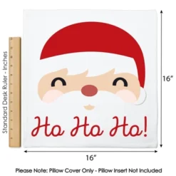 Big Dot Of Happiness Jolly Santa Claus - Christmas Party Home Decorative Canvas Cushion Case - Throw Pillow Cover - 16 X 16 Inches -Nursery Decor Store GUEST c58c3ad9 1a69 406e a021 f54afc84306b
