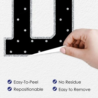 Big Dot Of Happiness Silver Graduation Party Decor - Vinyl Wall Decals - Grad 3 Big Dot Of Happiness Silver Graduation Party Decor - Vinyl Wall Decals - Grad - Image 3