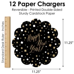 Big Dot Of Happiness New Year’s Eve - Gold - New Years Eve Party Round Table Decorations - Paper Chargers - Place Setting For 12 -Nursery Decor Store GUEST c756da30 7d6b 414d ab38 d72cebcd86c1