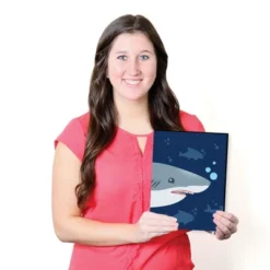 Big Dot Of Happiness Shark Zone - Nursery Wall Art, Kids Room Decor And Jawsome Shark Home Decoration - Gift Ideas - 7.5 X 10 Inches - Set Of 3 Prints -Nursery Decor Store GUEST c7b05a5f 9aaf 4ace 8a33 2395bd917bed