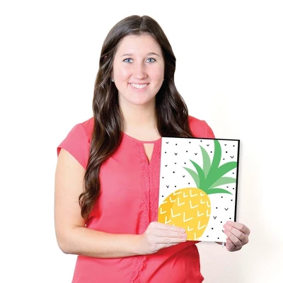 Big Dot Of Happiness Tropical Pineapple - Nursery Wall Art, Kids Room Decor And Summer Home Decorations Ideas - 7.5 X 10 Inches - Set Of 3 Prints 4 Big Dot Of Happiness Tropical Pineapple - Nursery Wall Art, Kids Room Decor And Summer Home Decorations Ideas - 7.5 X 10 Inches - Set Of 3 Prints - Image 4