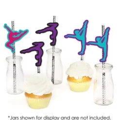 Big Dot Of Happiness Tumble, Flip & Twirl - Gymnastics - Paper Straw Decor - Birthday Party Or Gymnast Party Striped Decorative Straws - Set Of 24 -Nursery Decor Store GUEST c96168c2 1ad0 4066 870b bdd7b3e8c85f