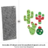 Big Dot Of Happiness Merry Cactus - Paper Straw Decor - Christmas Cactus Party Striped Decorative Straws - Set Of 24