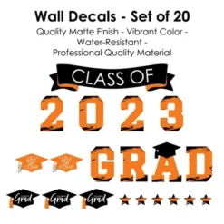 Big Dot Of Happiness Orange Class Of 2023 Graduation Party Wall Decals Set Of 20 10 Big Dot Of Happiness Orange Class Of 2023 Graduation Party Wall Decals Set Of 20 -Nursery Decor Store GUEST cb753ca9 1be7 48ff aa6a af5c399b0e01
