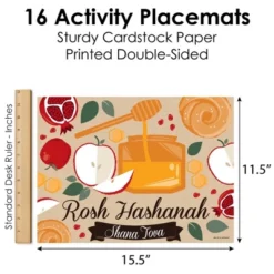 Big Dot Of Happiness Rosh Hashanah - Paper New Year Coloring Sheets - Activity Placemats - Set Of 16 -Nursery Decor Store GUEST cb94f64d 1bb0 4248 b93d da39dc457557