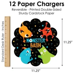 Big Dot Of Happiness Monster Bash - Little Monster Birthday Party Or Baby Shower Round Table Decorations - Paper Chargers - Place Setting For 12 -Nursery Decor Store GUEST cd5876b7 b1e7 4ba3 b85a 828308cf1c79