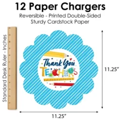 Big Dot Of Happiness Thank You Teachers - Teacher Appreciation Round Table Decorations - Paper Chargers - Place Setting For 12 -Nursery Decor Store GUEST ceb88450 50f8 4722 90ba 9d1a2147ca0e