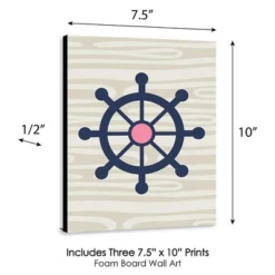 Big Dot Of Happiness Ahoy - Nautical Girl - Pink Nursery Wall Art And Kids Room Decorations - Gift Ideas - 7.5 X 10 Inches - Set Of 3 Prints -Nursery Decor Store GUEST d085e978 fa4f 4052 abd8 ba77afd42c77