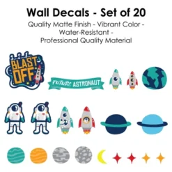 Big Dot Of Happiness Blast Off To Outer Space - Peel And Stick Nursery And Kids Room Vinyl Wall Art Stickers - Wall Decals - Set Of 20 -Nursery Decor Store GUEST d0c13447 4b96 4b0f baba 13816eae235a
