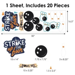 Big Dot Of Happiness Strike Up The Fun - Bowling - Peel And Stick Sports Decor Vinyl Wall Art Stickers - Wall Decals - Set Of 20 -Nursery Decor Store GUEST d2bcdefb f0f3 4895 a8af 21c729b36770