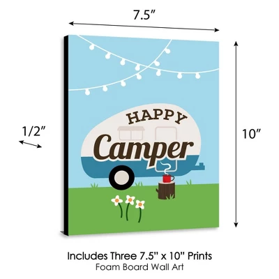 Big Dot Of Happiness Happy Camper - Nursery Wall Art, Kids Room Decor And Camping Home Decorations - Gift Ideas - 7.5 X 10 - Set Of 3 Prints 3 Big Dot Of Happiness Happy Camper - Nursery Wall Art, Kids Room Decor And Camping Home Decorations - Gift Ideas - 7.5 X 10 - Set Of 3 Prints - Image 3
