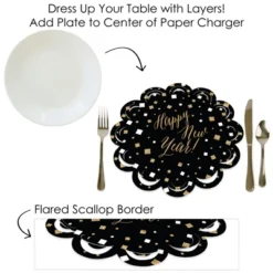 Big Dot Of Happiness New Year’s Eve - Gold - New Years Eve Party Round Table Decorations - Paper Chargers - Place Setting For 12 -Nursery Decor Store GUEST d429c45f f845 4538 a008 6ea58a3010e8