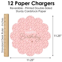 Big Dot Of Happiness Pink Rose Gold Birthday - Happy Birthday Party Round Table Decorations - Paper Chargers - Place Setting For 12 -Nursery Decor Store GUEST d4a528a6 2b0b 4d66 83a5 dab5ae61b91c
