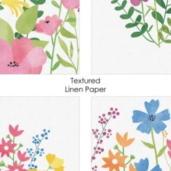 Big Dot Of Happiness Wildflowers - Unframed Floral Nursery And Room Decor Linen Paper Wall Art - Set Of 4 - Artisms - 8 X 10 Inches -Nursery Decor Store GUEST d4cd7fb1 5e3a 4949 9554 fd09c0081b4d
