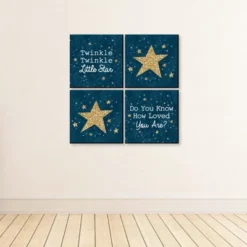 Big Dot Of Happiness Twinkle Twinkle Little Star - Kids Room, Nursery & Home Decor - 11 X 11 Inches Nursery Wall Art - Set Of 4 Prints For Baby's Room -Nursery Decor Store GUEST d6d73ec6 e176 41a1 a61d 1438ecffc473