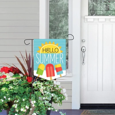 Big Dot Of Happiness Hello Summer - Outdoor Home Decorations - Double-Sided Popsicle Sun Decor Garden Flag - 12 X 15.25 Inches 5 Big Dot Of Happiness Hello Summer - Outdoor Home Decorations - Double-Sided Popsicle Sun Decor Garden Flag - 12 X 15.25 Inches - Image 5