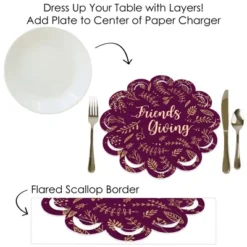 Big Dot Of Happiness Elegant Thankful For Friends - Friendsgiving Thanksgiving Party Round Table Decorations - Paper Chargers - Place Setting For 12 -Nursery Decor Store GUEST d8b59838 5c87 4b36 8a9c 4f9be3b0c837