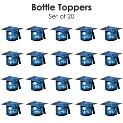 Big Dot Of Happiness Blue Grad - Best Is Yet To Come - DIY Grad Cap Royal Blue Graduation Party Bottle Topper Decorations - Set Of 20 -Nursery Decor Store GUEST d92e3b79 bcbc 496a 8414 1832775f93a4
