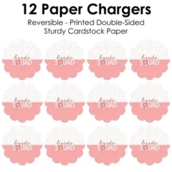 Big Dot Of Happiness Bride Squad - Rose Gold Bridal Shower Or Bachelorette Party Round Table Decorations - Paper Chargers - Place Setting For 12 -Nursery Decor Store GUEST d9f7899b 30b7 44d5 aabe 208ca04e69b4