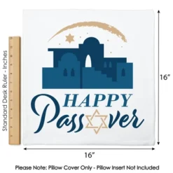 Big Dot Of Happiness Happy Passover - Pesach Jewish Holiday Party Home Decorative Canvas Cushion Case - Throw Pillow Cover - 16 X 16 Inches -Nursery Decor Store GUEST da5d2bd2 fc08 4ab3 bf8d 4caedd8e9c82