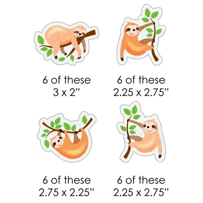 Big Dot Of Happiness Let's Hang - Sloth - Paper Straw Decor - Baby Shower Or Birthday Party Striped Decorative Straws - Set Of 24 1 Big Dot Of Happiness Let's Hang - Sloth - Paper Straw Decor - Baby Shower Or Birthday Party Striped Decorative Straws - Set Of 24