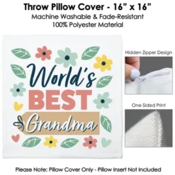 Big Dot Of Happiness Grandma, Happy Mother's Day - We Love Grandmother Home Decorative Canvas Cushion Case - Throw Pillow Cover - 16 X 16 Inches 9 Big Dot Of Happiness Grandma, Happy Mother's Day - We Love Grandmother Home Decorative Canvas Cushion Case - Throw Pillow Cover - 16 X 16 Inches -Nursery Decor Store GUEST db6be551 dc51 43cc 93dc 525623254bab