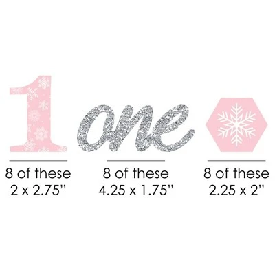 Big Dot Of Happiness Pink Onederland - Paper Straw Decor - Holiday Snowflake Winter Wonderland Birthday Party Striped Decorative Straws - Set Of 24 1 Big Dot Of Happiness Pink Onederland - Paper Straw Decor - Holiday Snowflake Winter Wonderland Birthday Party Striped Decorative Straws - Set Of 24