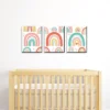 Big Dot Of Happiness Hello Rainbow - Boho Nursery Wall Art And Kids Room Decor - 7.5 X 10 Inches - Set Of 3 Prints