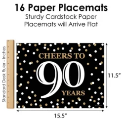 Big Dot Of Happiness Adult 90th Birthday - Gold - Party Table Decorations - Birthday Party Placemats - Set Of 16 -Nursery Decor Store GUEST dd0245f4 f538 4244 9a13 dd87ebfdd109