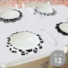 Big Dot Of Happiness Cow Print - Farm Animal Party Round Table Decorations - Paper Chargers - Place Setting For 12