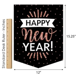 Big Dot Of Happiness Rose Gold Happy New Year - Outdoor Home Decorations - Double-Sided New Years Eve Party Garden Flag - 12 X 15.25 Inches -Nursery Decor Store GUEST de37912b 8d39 44b5 930c f4a2770f82b1