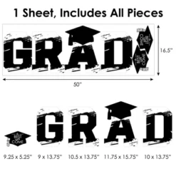 Big Dot Of Happiness Black And White Graduation Party Decor - Vinyl Wall Decals - Grad -Nursery Decor Store GUEST deb7257f 1171 4429 b9bf 3604a7cb2af5