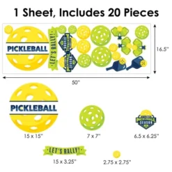 Big Dot Of Happiness Let’s Rally - Pickleball - Peel And Stick Sports Decor Vinyl Wall Art Stickers - Wall Decals - Set Of 20 -Nursery Decor Store GUEST df4277b2 9d59 4a10 af6b a7cb2f20ddde