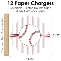 Big Dot Of Happiness Batter Up - Baseball - Baby Shower Or Birthday Party Round Table Decorations - Paper Chargers - Place Setting For 12 -Nursery Decor Store GUEST dfa995ca 6a3b 4334 85e2 9175f3ce7d9a