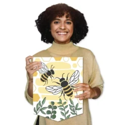 Big Dot Of Happiness Little Bumblebee - Outdoor Home Decorations - Double-Sided Bee Baby Shower Or Birthday Party Garden Flag - 12 X 15.25 Inches -Nursery Decor Store GUEST e07ded57 13ea 4d50 95c3 7a7ebae886f8