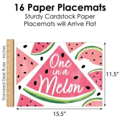 Big Dot Of Happiness Sweet Watermelon - Party Table Decorations - Fruit Party Placemats - Set Of 16 -Nursery Decor Store GUEST e145d894 d5d4 401e a3e7 d163fcb5d65d