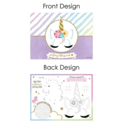 Big Dot Of Happiness Rainbow Unicorn - Paper Magical Unicorn Birthday Party Coloring Sheets - Activity Placemats - Set Of 16 -Nursery Decor Store GUEST e1e8e7df 6181 48f5 bed8 1060750556b6