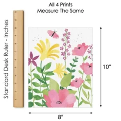 Big Dot Of Happiness Wildflowers - Unframed Floral Nursery And Room Decor Linen Paper Wall Art - Set Of 4 - Artisms - 8 X 10 Inches -Nursery Decor Store GUEST e21da419 76ba 4cfc 94c5 d64a4993a90b