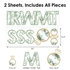 Big Dot Of Happiness Boho Botanical Bridal - Peel And Stick Greenery Party Large Banner Wall Decals - Miss To Mrs -Nursery Decor Store GUEST e26157ec de7e 428f 9587 728ea2bcfce4