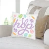 Big Dot Of Happiness Spring Easter Bunny - Happy Easter Party Home Decorative Canvas Cushion Case - Throw Pillow Cover - 16 X 16 Inches