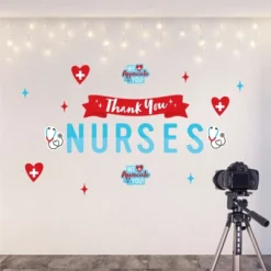 Big Dot Of Happiness Thank You Nurses - Peel And Stick Nurse Appreciation Week Decoration - Wall Decals Backdrop -Nursery Decor Store GUEST e33c23c5 4782 453e 9a05 e2e11fcc0bca