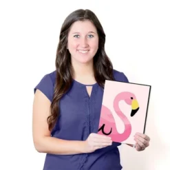 Big Dot Of Happiness Pink Flamingo - Tropical Summer Nursery Wall Art, Kids Room Decor & Home Decor - Gift Ideas - 7.5 X 10 Inches - Set Of 3 Prints -Nursery Decor Store GUEST e39b32f4 101f 484a bbda 011417c8ed1f